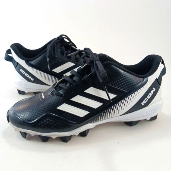 adidas Other - Adidas Icon Iron Skin Bounce Baseball  Cleat Sneaker Boys 6.5 Black White.......
